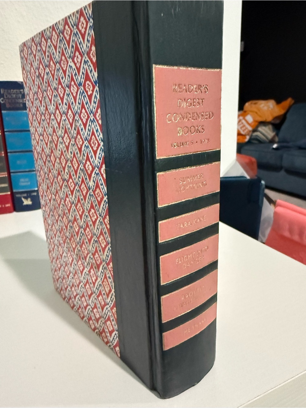 Readers Digest 1978 Condensed Books Decorative Red & Black Book Cover